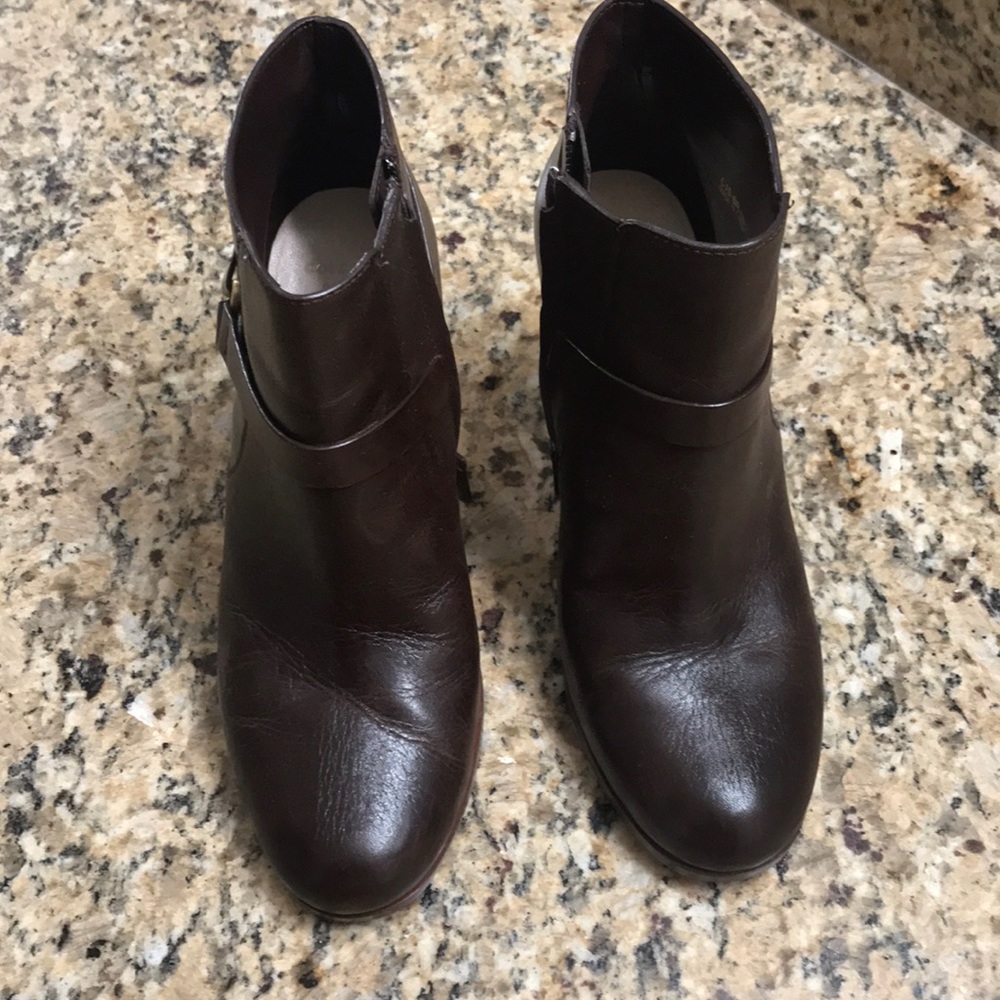 Cole Haan brown ankle booties